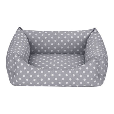 Pet Comfort Uniform Kedi ve Köpek Yatağı Gri Puantiyeli XS 40x50 Cm - 1