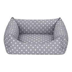 Pet Comfort Uniform Kedi ve Köpek Yatağı Gri Puantiyeli XS 40x50 Cm - Pet Comfort