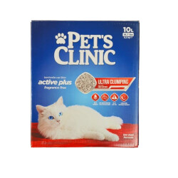 Pet's Clinic Aktif Karbonlu Tozsuz Kutulu Bentonit Kedi Kumu 2x10 Lt - Pets Clinic