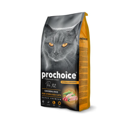 Pro Choice 32 Sterilised Tavuklu ve Pirinçli Kısırlaştırılmış Kedi Maması 15 Kg - 1