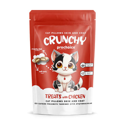 Pro Choice Crunchy Skin&Coat Tüy Kaybını Önlemeye Yardımcı Tavuklu Kedi Ödül Maması 60 Gr - 1