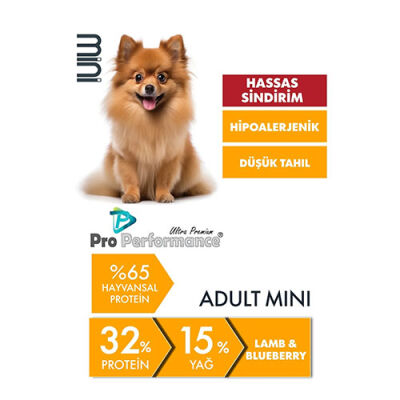Pro Performance Kuzulu ve Yaban Mersinli Küçük Irk Yetişkin Köpek Maması 7 Kg - 2