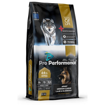 Pro Performance Kuzulu ve Yaban Mersinli Orta ve Büyük Irk Yetişkin Köpek Maması 12 Kg - 1