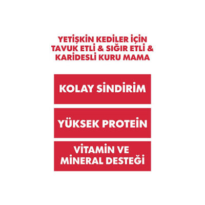 Pro Performance Tavuklu Karidesli ve Sığır Etli Yetişkin Kedi Maması 15 Kg - 2