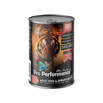 Pro Performance Ultra Premium Ton Balıklı ve Karidesli Yetişkin Kedi Konservesi 6 Adet 400 Gr - 1