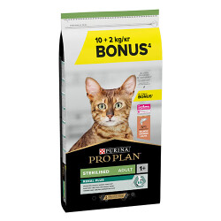 Pro Plan Sterilised Somonlu Kısırlaştırılmış Kedi Maması 10+2 Kg Bonus Paket - Pro Plan