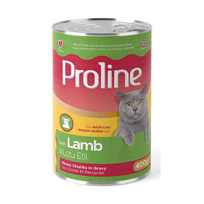 Proline Kuzu Etli Sos İçinde Gravy Yetişkin Kedi Konservesi 24 Adet 400 Gr - 1