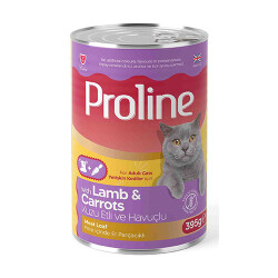 Proline Kuzu Etli ve Havuçlu Pate Yetişkin Kedi Konservesi 12 Adet 395 Gr - Proline