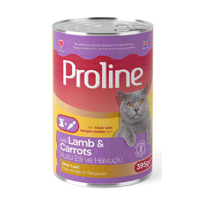 Proline Kuzu Etli ve Havuçlu Pate Yetişkin Kedi Konservesi 6 Adet 395 Gr - 1