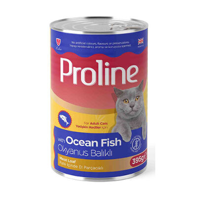 Proline Okyanus Balıklı Pate Yetişkin Kedi Konservesi 12 Adet 395 Gr - 1