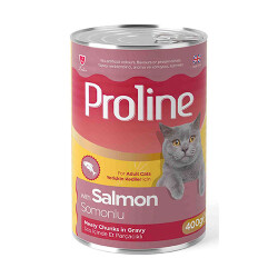 Proline Somon Etli Sos İçinde Gravy Yetişkin Kedi Konservesi 12 Adet 400 Gr - Proline
