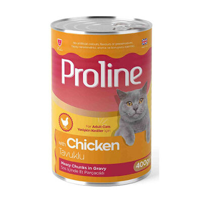 Proline Tavuklu Sos İçinde Gravy Yetişkin Kedi Konservesi 24 Adet 400 Gr - 1