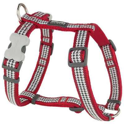 Reddingo Fang It Desenli Kırmızı Köpek Göğüs Tasması Large 25 Mm - 1