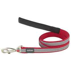 Reddingo Fang It Desenli Kırmızı Köpek Uzatma Tasması Medium 20 Mm 1,2 Mt - Reddingo