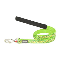 Reddingo Flanno Desenli Lime Köpek Uzatma Tasması Small 15 Mm 1,2 Mt - Reddingo