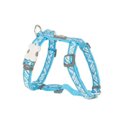 Reddingo Flanno Desenli Turkuaz Köpek Göğüs Tasması Large 25 Mm - Reddingo