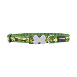 Reddingo Kamuflaj Desenli Yeşil Köpek Boyun Tasması Small 15 Mm 24-36 Cm - Reddingo