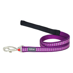 Reddingo Reflektörlü Kemik Desenli Mor Köpek Uzatma Tasması Medium 20 Mm 1,2 Mt - Reddingo