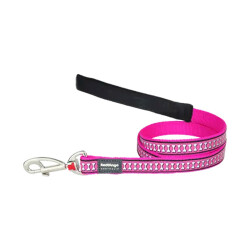 Reddingo Reflektörlü Kemik Desenli Pembe Köpek Uzatma Tasması Medium 20 Mm 1,2 Mt - RedDingo