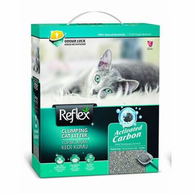 Reflex Aktif Karbonlu Topaklanan Kedi Kumu 2x10 Lt - 1