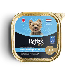 Reflex Plus Jöle İçinde Ringa Balığı ve Karides Küçük Irk Yetişkin Köpek Konservesi 85 Gr - Reflex Plus