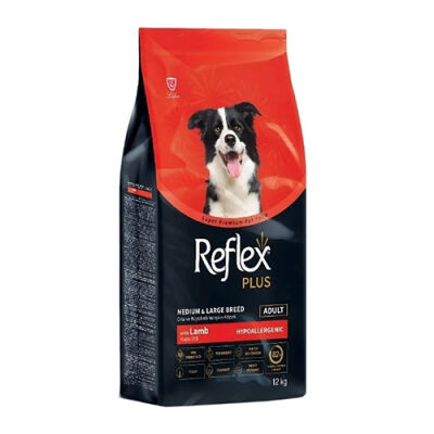 Reflex Plus Orta ve Büyük Irk Kuzulu ve Pirinçli Yetişkin Köpek Maması 12 Kg - 1