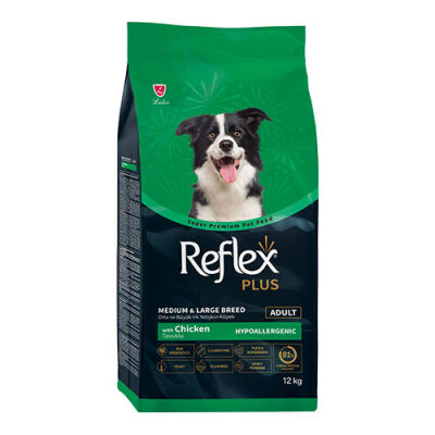 Reflex Plus Orta ve Büyük Irk Tavuklu Yetişkin Köpek Maması 12 Kg - 1