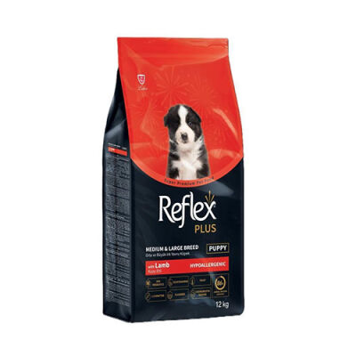 Reflex Plus Orta ve Büyük Irk Kuzulu ve Pirinçli Yavru Köpek Maması 12 Kg - 1