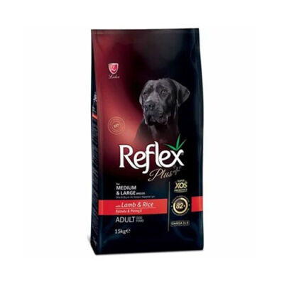 Reflex Plus Orta ve Büyük Irk Kuzulu ve Pirinçli Yetişkin Köpek Maması 15 Kg - 1