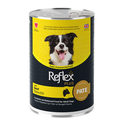 Reflex Plus Pate İçinde Et Parçacıklı Dana Etli Yetişkin Köpek Konservesi 12 Adet 395 Gr - 1