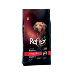 Reflex Plus Senior Orta ve Büyük Irk Kuzulu ve Pirinçli Yaşlı Köpek Maması 15 Kg - Reflex Plus