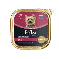 Reflex Plus Sos İçinde Et Parçacıklı Dana Etli Mini Ve Küçük Irk Yetişkin Köpek Konservesi 85 Gr - Reflex Plus