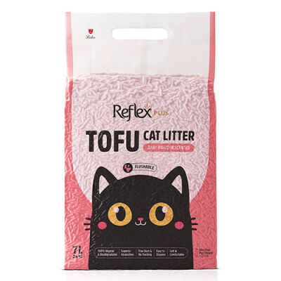 Reflex Plus Tofu Bebek Pudrası Kokulu Kedi Kumu 7 Lt - 1