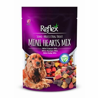 Reflex Semi Moist Mini Kalp Mix Yarı Yumuşak Köpek Ödülü 150 Gr - 1