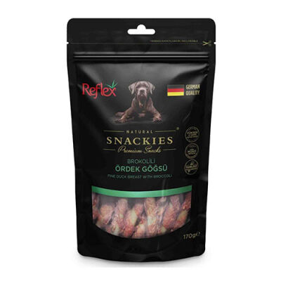 Reflex Snackies Natural Brokolili Ördek Göğsü Tahılsız Köpek Ödül Çubuğu 170 Gr - 1