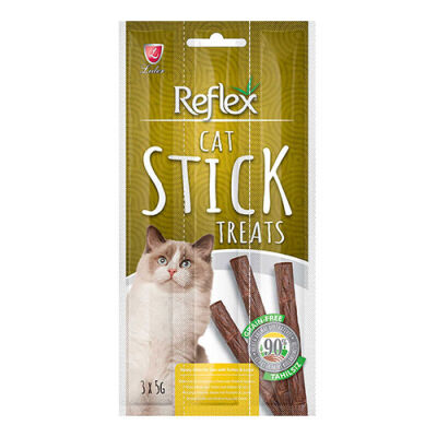 Reflex Stick Hindili ve Kuzulu Tahılsız Kedi Ödül Çubuğu 3x5 Gr - 1