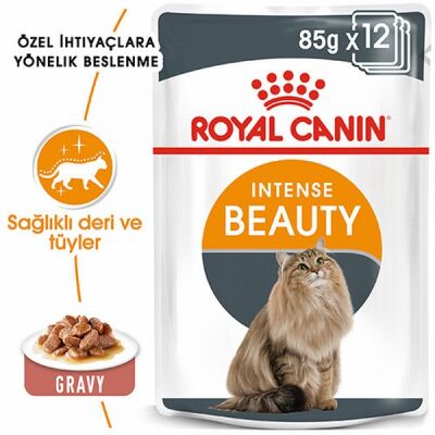 Royal Canin Intense Beauty Gravy Pouch Yetişkin Kedi Konservesi 12 Adet 85 Gr - 3