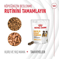 Royal Canin Skin Coat Chews Deri ve Tüy Sağlığını Destekleyen Yetişkin Köpek Ödül Maması 240 Gr - 3
