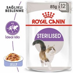Royal Canin Sterilised Jelly Pouch Kısırlaştırılmış Kedi Konservesi 12 Adet 85 Gr - 2