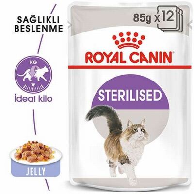 Royal Canin Sterilised Jelly Pouch Kısırlaştırılmış Kedi Konservesi 6 Adet 85 Gr - 2