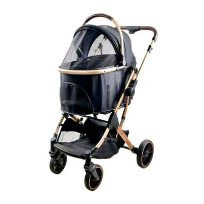 Royalist BC2-G Katlanabilir Kedi Köpek Arabası Siyah 75x48x102 Cm - 1