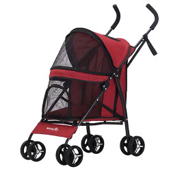 Royalist DTC-801 Katlanabilir Kedi Köpek Arabası Kırmızı 65x40x94 Cm - Royalist