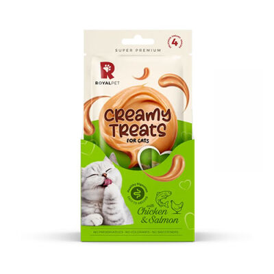 Royalpet Creamy Tavuklu ve Somonlu Krema Kedi Ödül Maması 4x14 Gr - 1