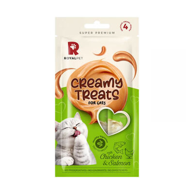 Royalpet Creamy Tavuklu ve Somonlu Krema Kedi Ödül Maması 4x14 Gr - 3