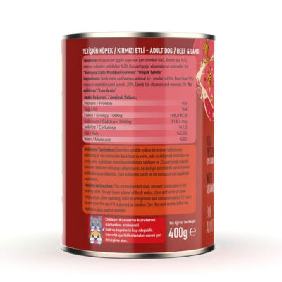 Sapphere Kırmızı Etli Yetişkin Köpek Konservesi 24 Adet 400 Gr - 2