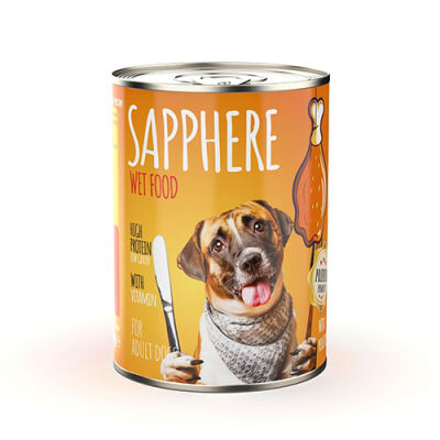 Sapphere Kümes Hayvanlı Yetişkin Köpek Konservesi 400 Gr - 1