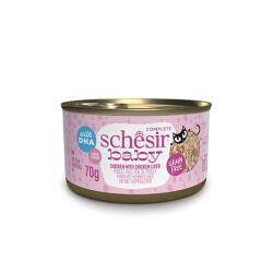 Schesir Babycat Tavuklu ve Ciğerli Tahılsız Yavru Kedi Konservesi 70 Gr - 1