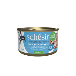 Schesir Jöle İçinde Ton Balıklı ve Levrekli Yetişkin Kedi Konservesi 85 Gr - Schesir