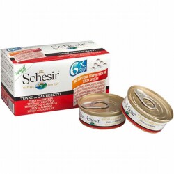 Schesir Multipack Ton Balıklı ve Karidesli Yetişkin Kedi Konservesi 6 Adet 50 Gr - Schesir