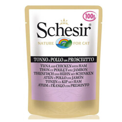 Schesir Pouch Tavuklu ve Jambonlu Yetişkin Kedi Konservesi 100 Gr - Schesir